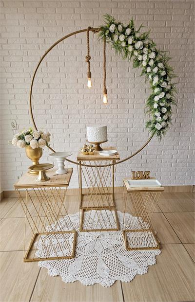 Kit Festa Facil P - Adulto - Dourado E Branco - DecorFest