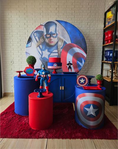 Kit Festa Facil M - Capitão America - DecorFest