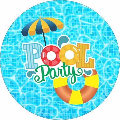 Painel Redondo Pool Party - DecorFest