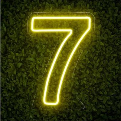 Número 7 Neon Acrílico - DecorFest