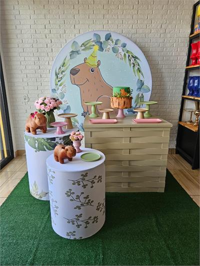 Kit Festa Facil M - Capivara Menina - DecorFest