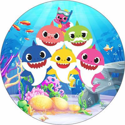 Painel Redondo Baby Shark - DecorFest
