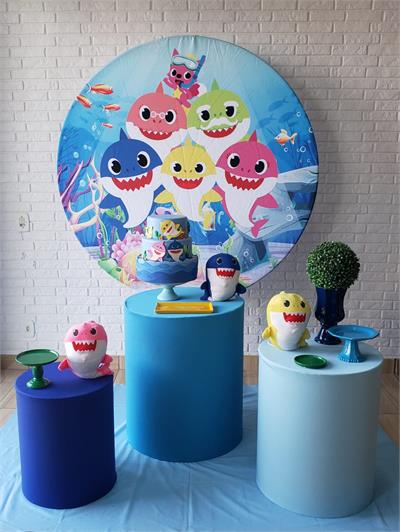 Kit Festa Facil P - Baby Shark - DecorFest