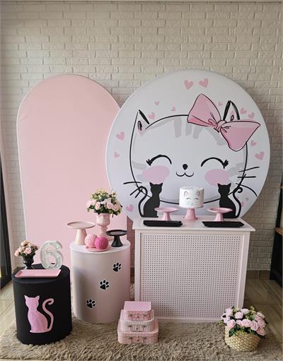 Kit Festa Facil G - Gatinha - DecorFest