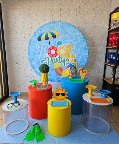 Kit Festa Facil M - Pool Party Menino - DecorFest