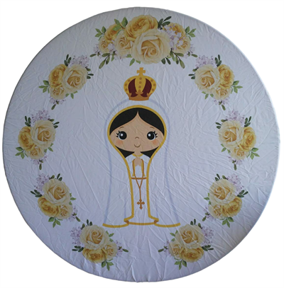 Painel Redondo Nossa Senhora de Fátima - DecorFest