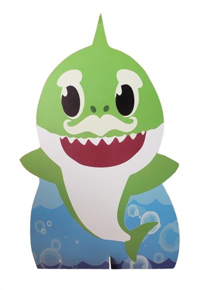 Display/ Totem de Chão Mdf - Baby Shark - Verde - DecorFest