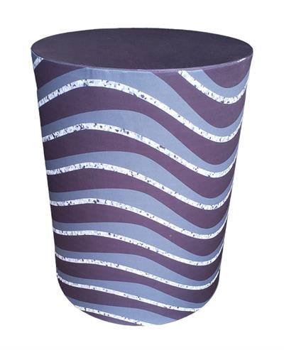 Capa de Mesa Cilindro M - Kit Preto E Prata - DecorFest