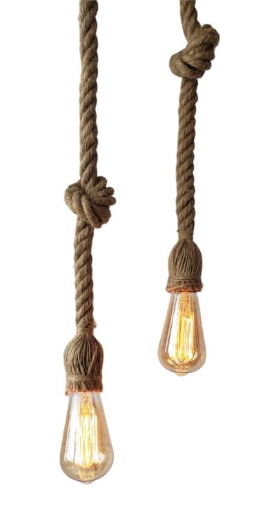 Pendente Corda 2 Lampadas - DecorFest