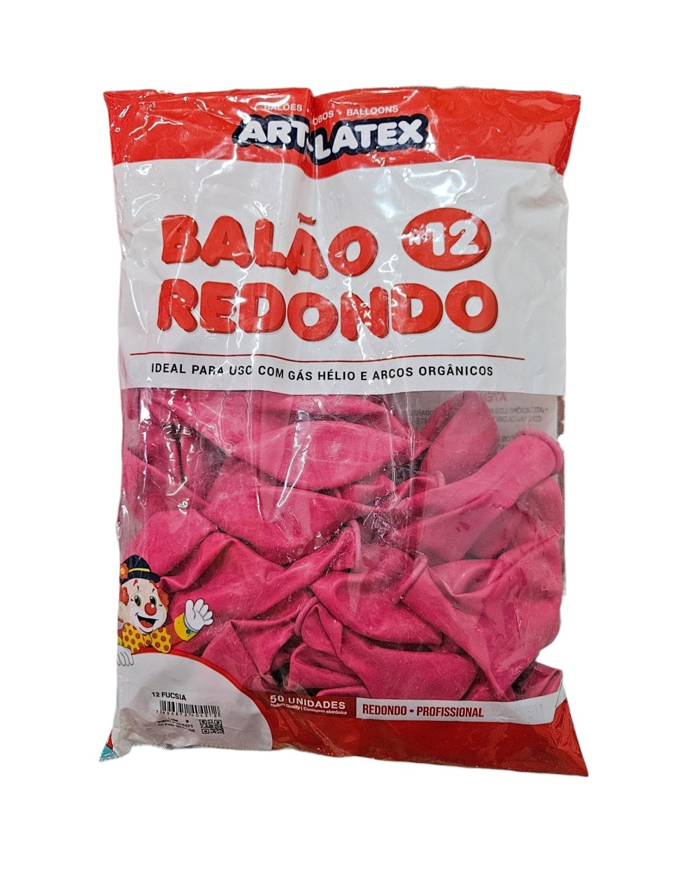 Balão Art-Latex 12" - Fucsia Com 50 Unidades - DecorFest