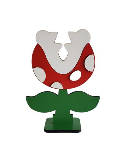 Display/ Totem de Mesa Super Mário - Planta Carnivora Mdf - DecorFest
