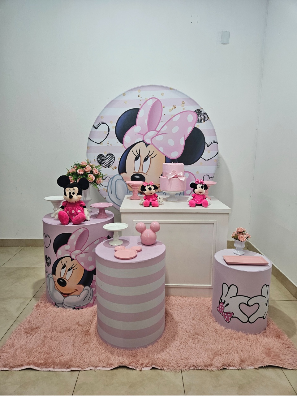 Kit Festa Facil M - Minnie Rosa 1 - DecorFest