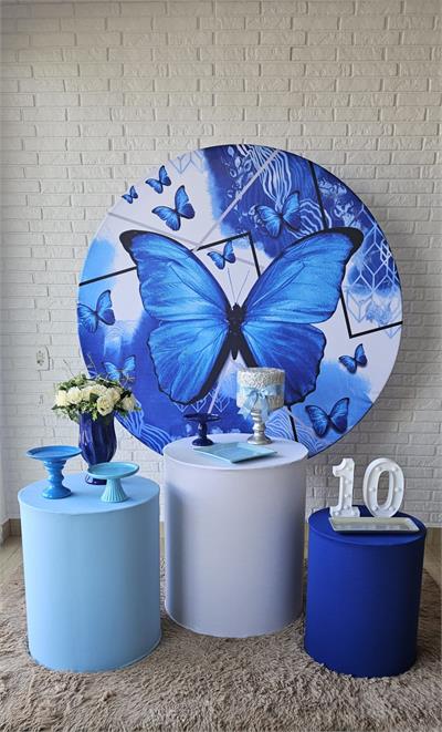 Kit Festa Facil P - Borboleta Azul - DecorFest