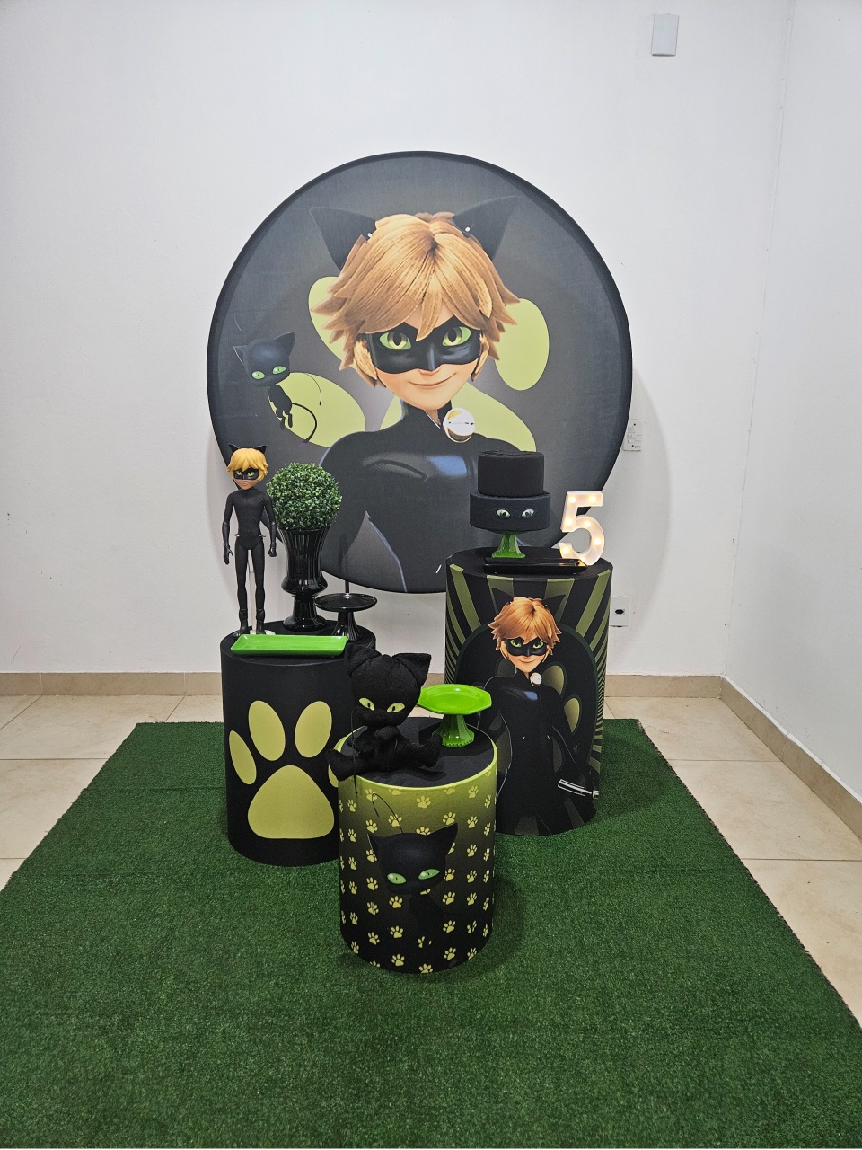 Kit Festa Facil P - Cat Noir - DecorFest