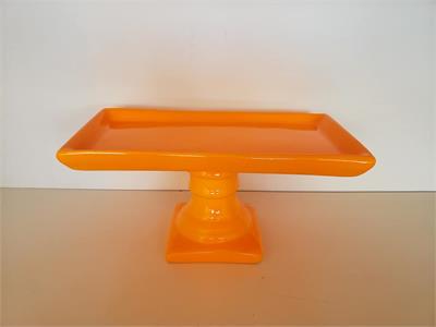 Bandeja Retangular Alta Laranja Neon  - Louça - DecorFest