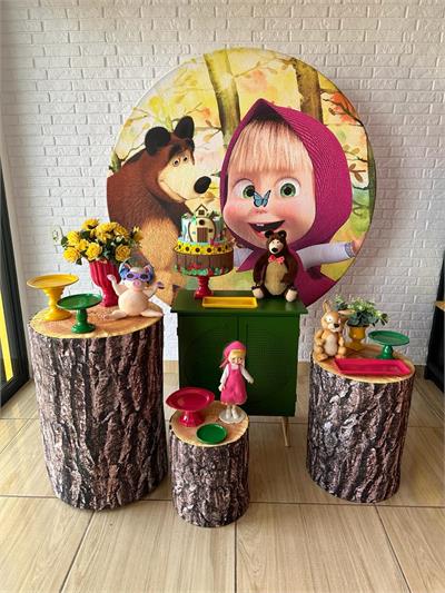 Kit Festa Fácil M - Masha E O Urso - DecorFest