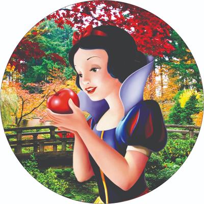 Painel Redondo Branca de Neve - DecorFest