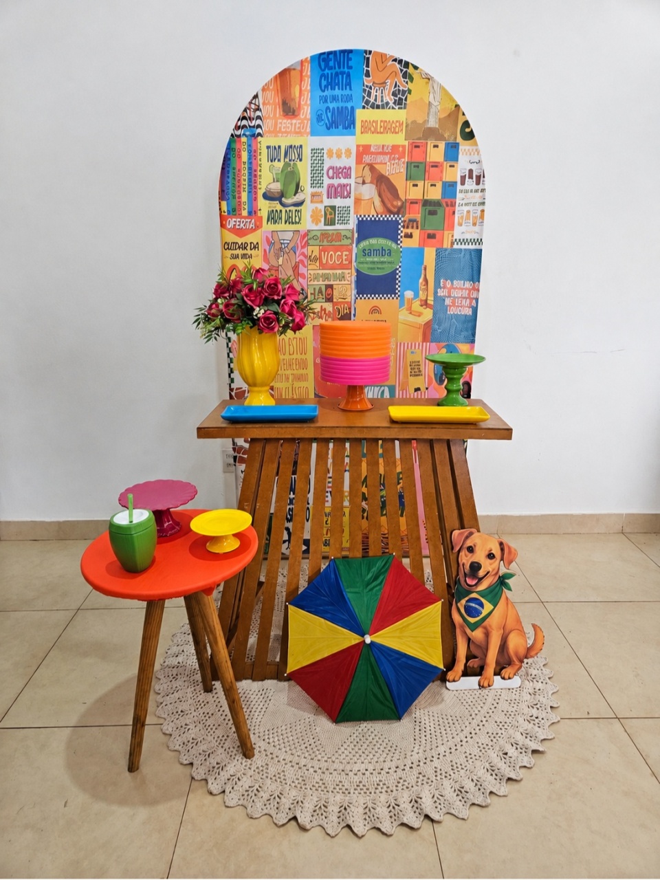 Kit - Brasilidades Mesa Ripada - DecorFest