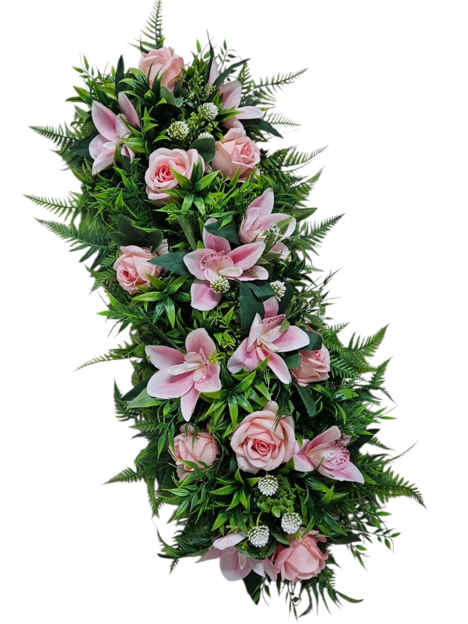 Arranjo Lateral de Flores Rosa - DecorFest