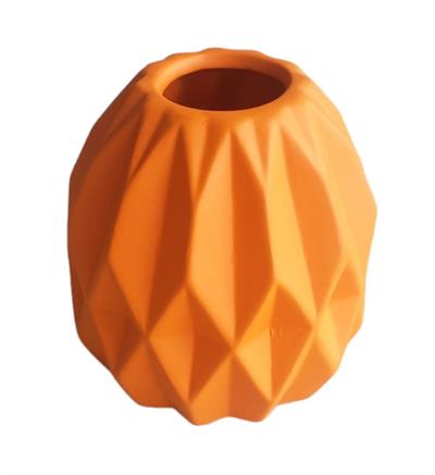 Vaso Laranja Fosco Geometrico P Louça - DecorFest