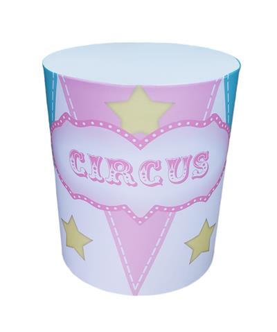 Capa de Mesa Cilindro G - Circo Rosa - DecorFest
