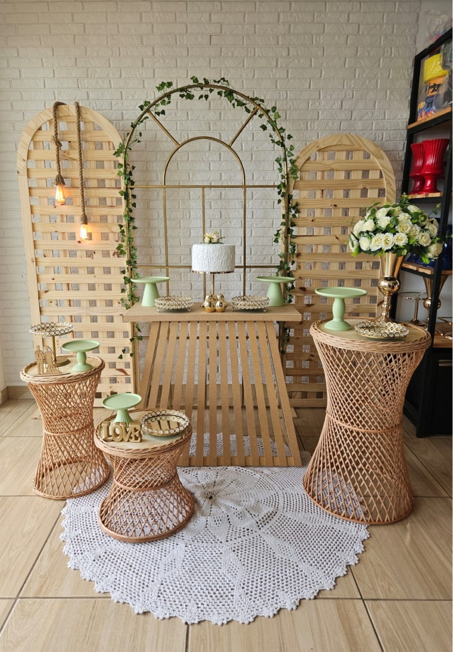 Kit Casamento/Noivado Verde Menta E Dourado (Ágata) - DecorFest