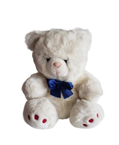 Urso Pelúcia Branco G - DecorFest
