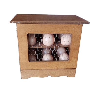 Galinheiro Porta Ovos Com 12 Ovos - Fazendinha - DecorFest