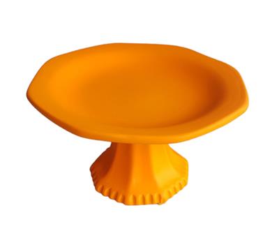 Bandeja Laranja Neon Oitavada P Louça - DecorFest