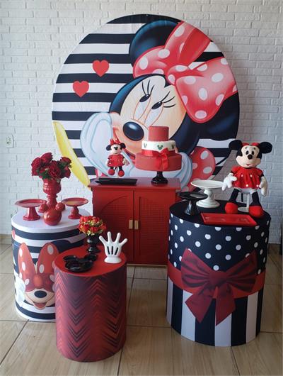 Kit Festa Facil M - Minnie Vermelha - DecorFest