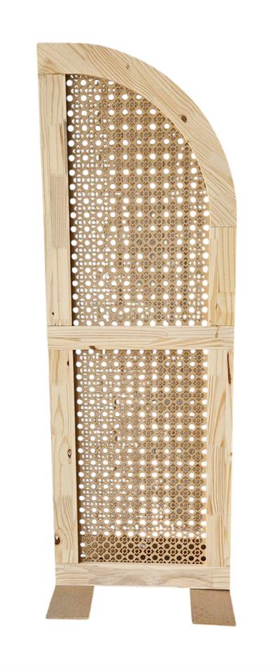 Painel Meia Lua Pinus Palha - Direito - DecorFest