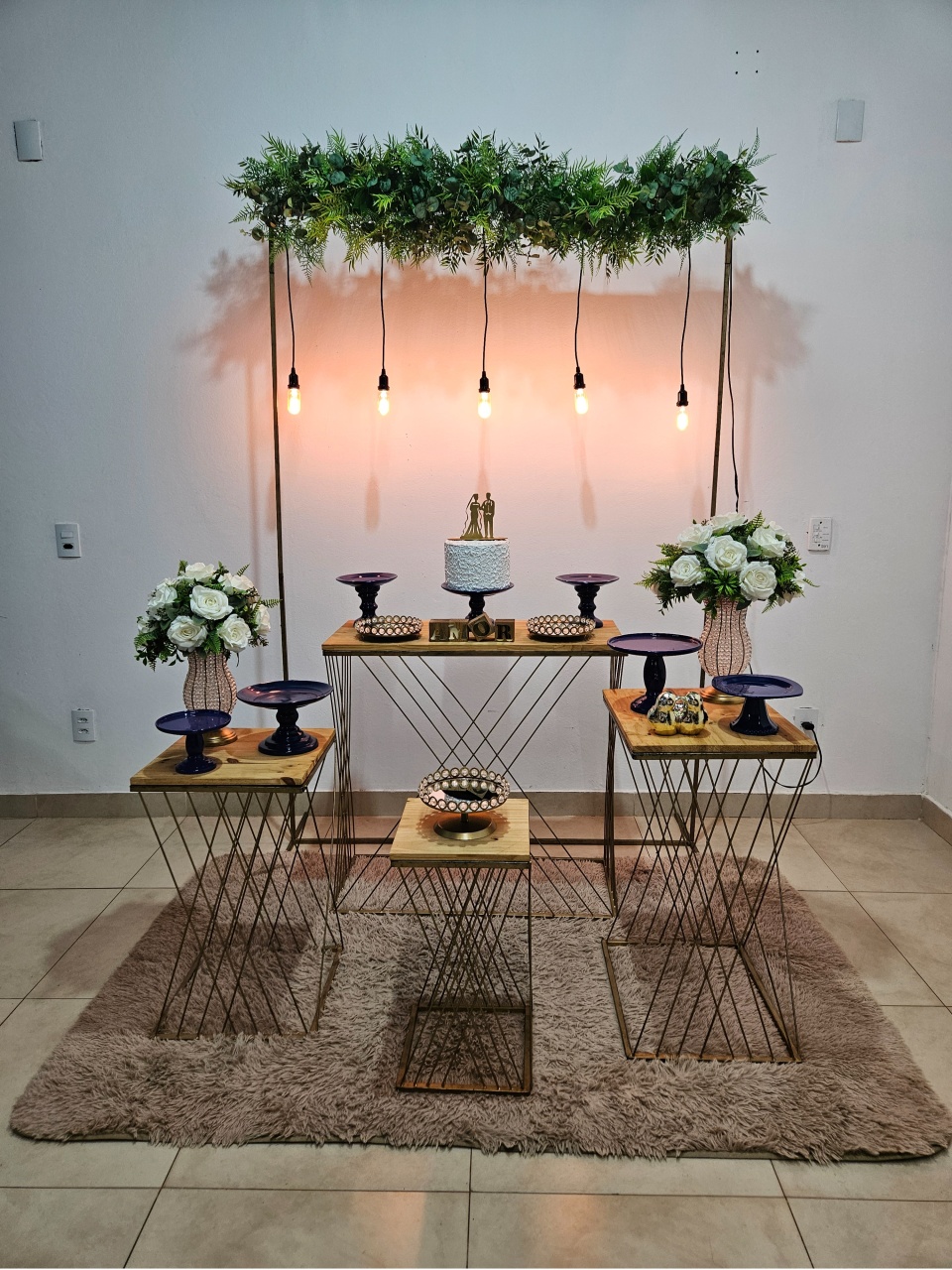 Kit Casamento/Noivado Azul Marinho E Pedraria - DecorFest