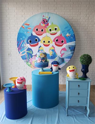 Kit Festa Facil P - Baby Shark - DecorFest