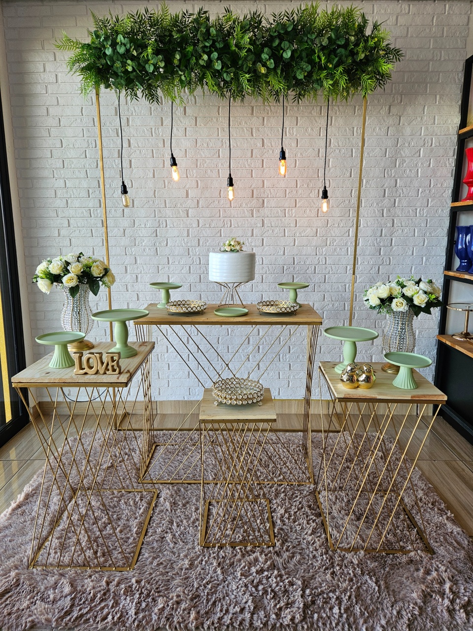 Kit Casamento/Noivado Verde Menta E Dourado   - DecorFest