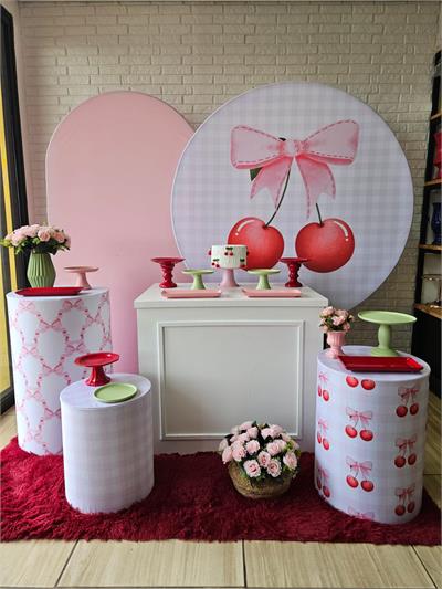 Kit Festa Facil G - Cereja - DecorFest