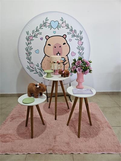 Kit Festa Facil - Capivara Rosa - DecorFest