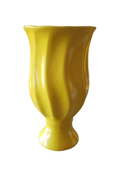 Vaso Amarelo Torcido G Louça - DecorFest
