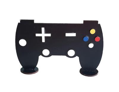 Display/ Totem de Mesa  Mdf Controle Video Game - Preto - DecorFest