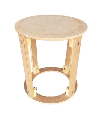 Mesa Cilindro Ripado P Mdf - DecorFest