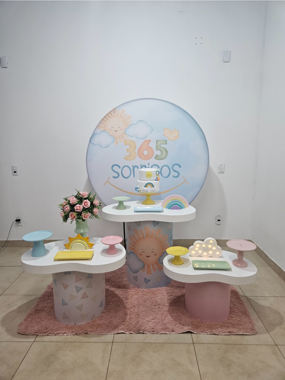 Kit Festa Facil P - Mesas Organicas - 365 Sorrisos - DecorFest
