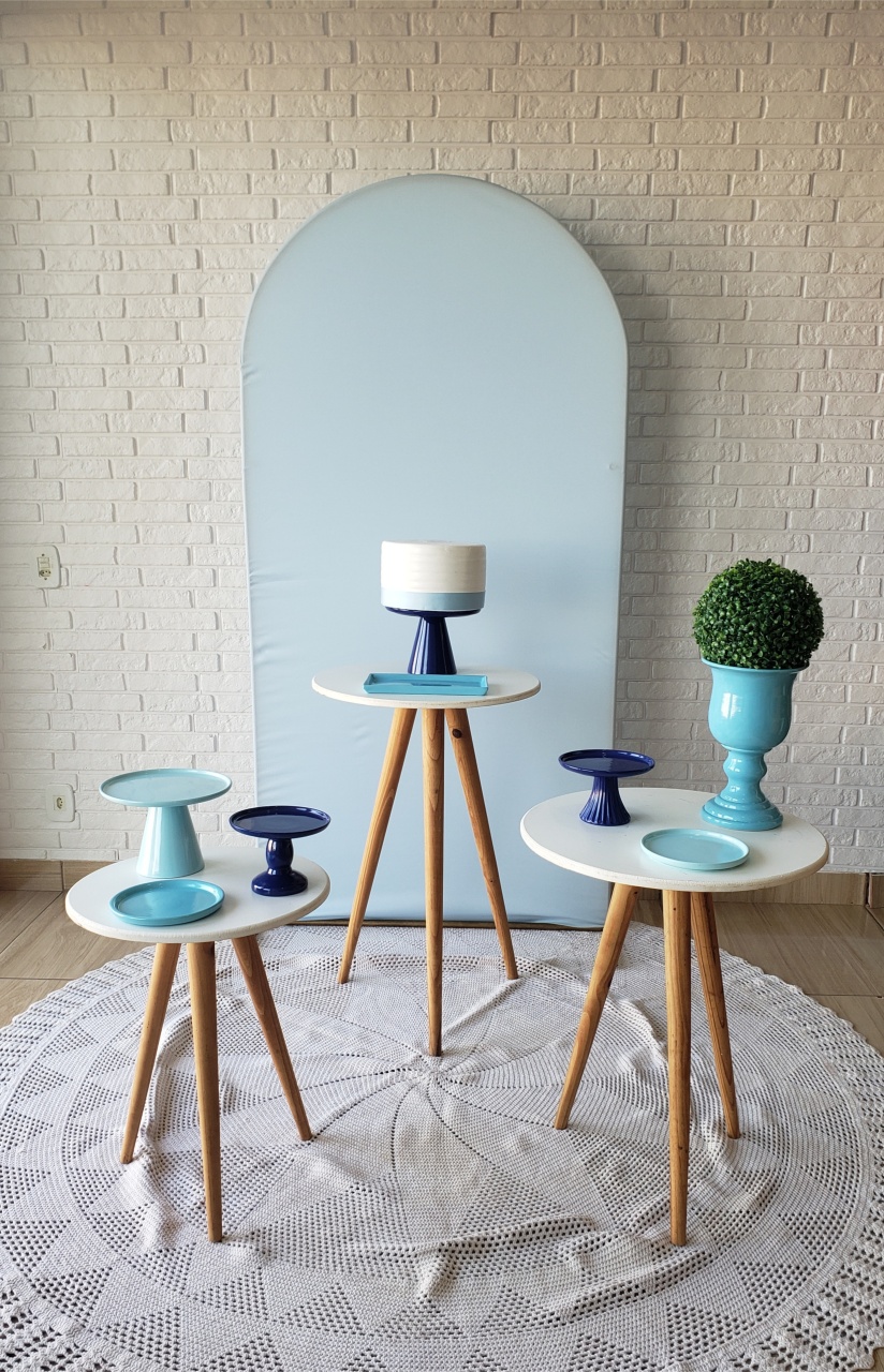 Kit Chá de Bebê - Azul Candy E Azul Marinho - DecorFest
