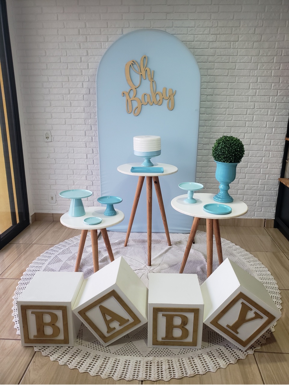 Kit Chá de Bebê - Azul Candy Com Oh Baby - DecorFest