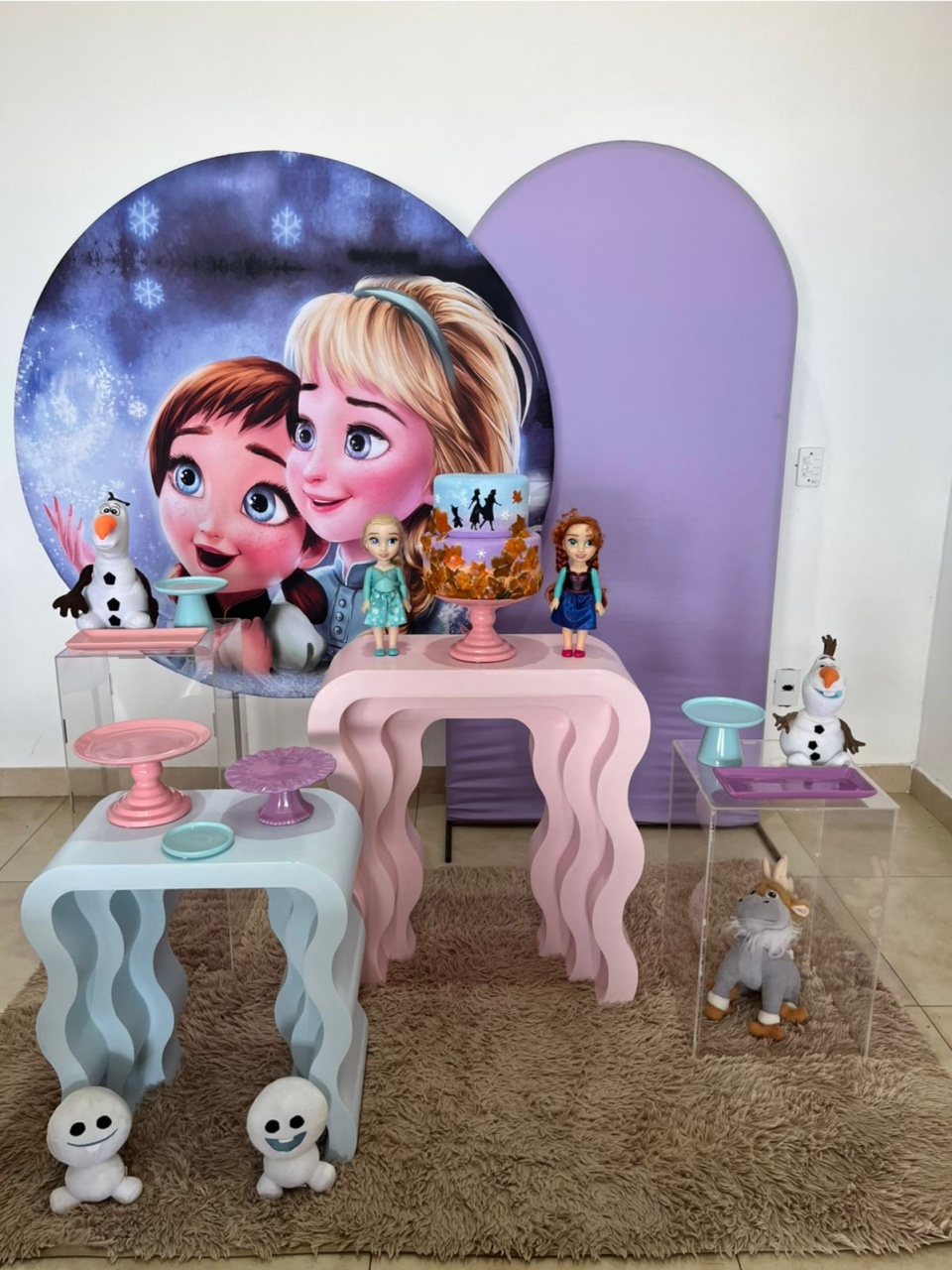Kit Festa Facil G - Frozen Mesas Organicas - DecorFest