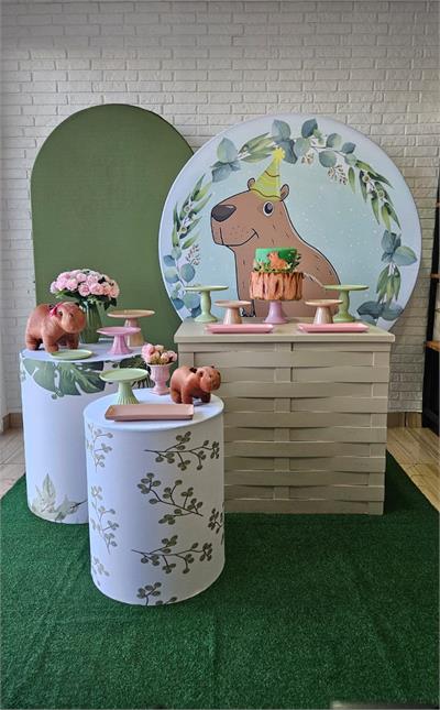Kit Festa Facil G - Capivara Menina - DecorFest