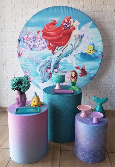Kit Festa Facil P - A Pequena Sereia - DecorFest