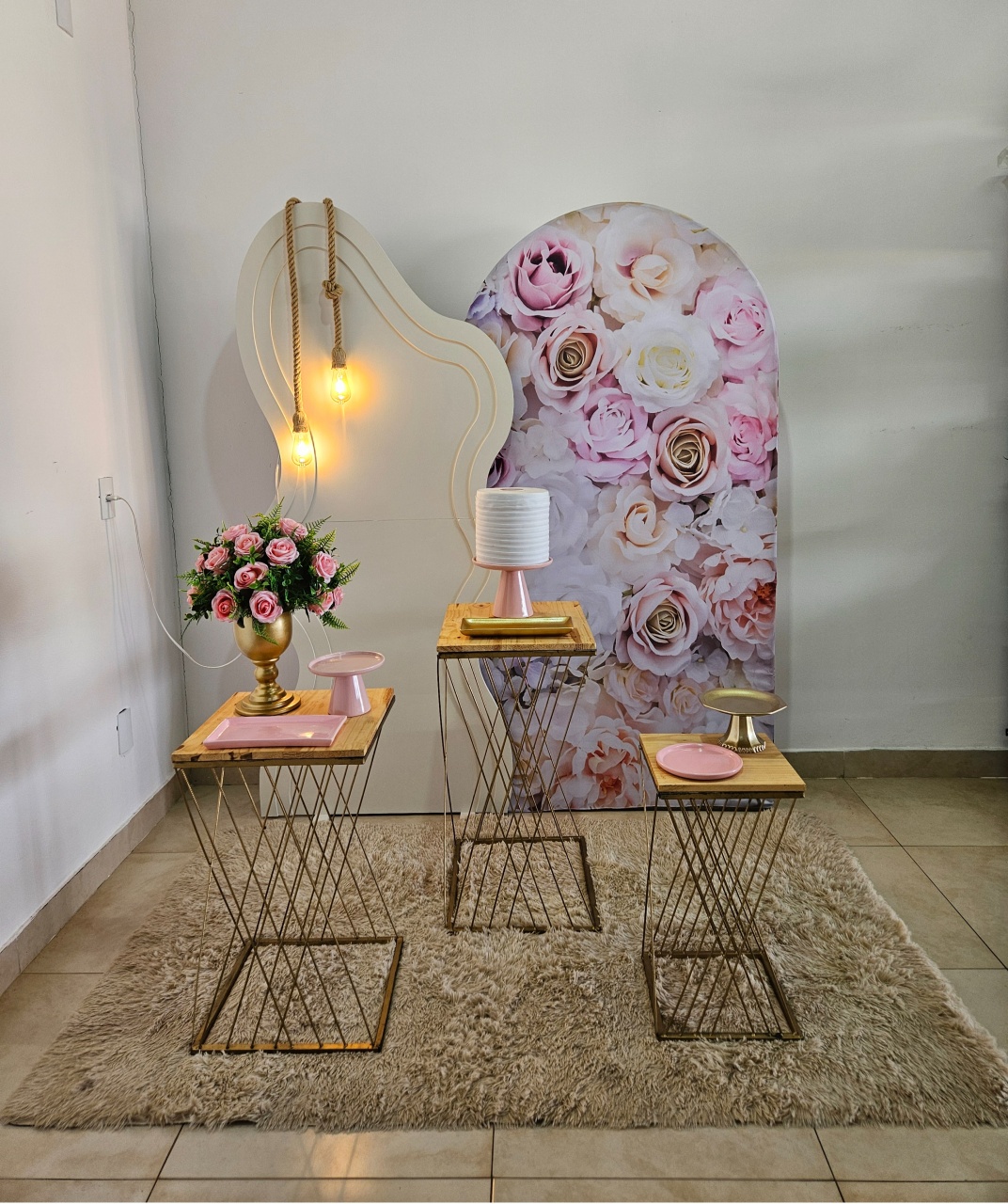 Kit - Onda E Painel Flores - DecorFest