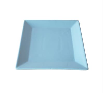 Prato Azul Candy Quadrado Louça - DecorFest