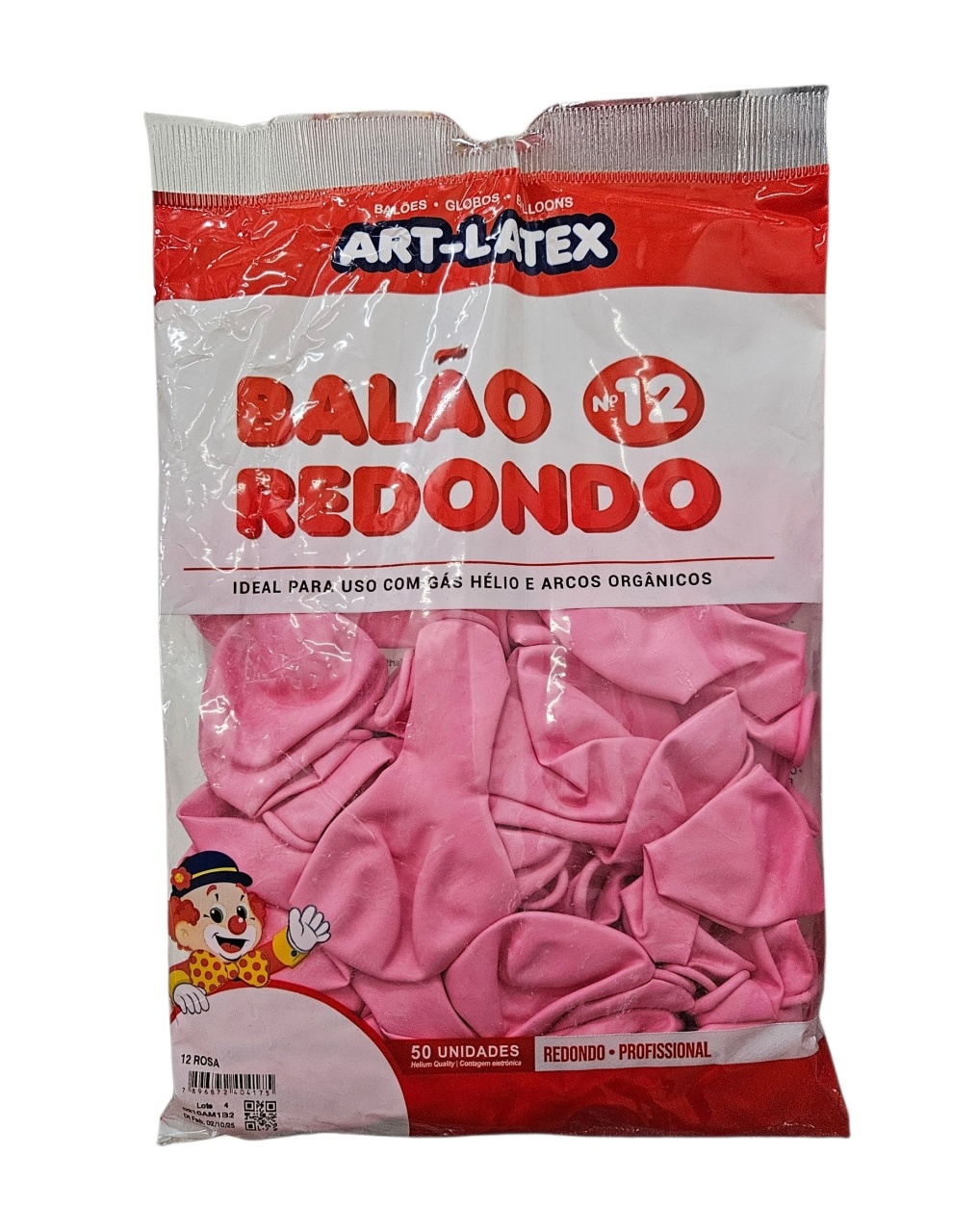 Balão Art-Latex 12" - Rosa Com 50 Unidades - DecorFest
