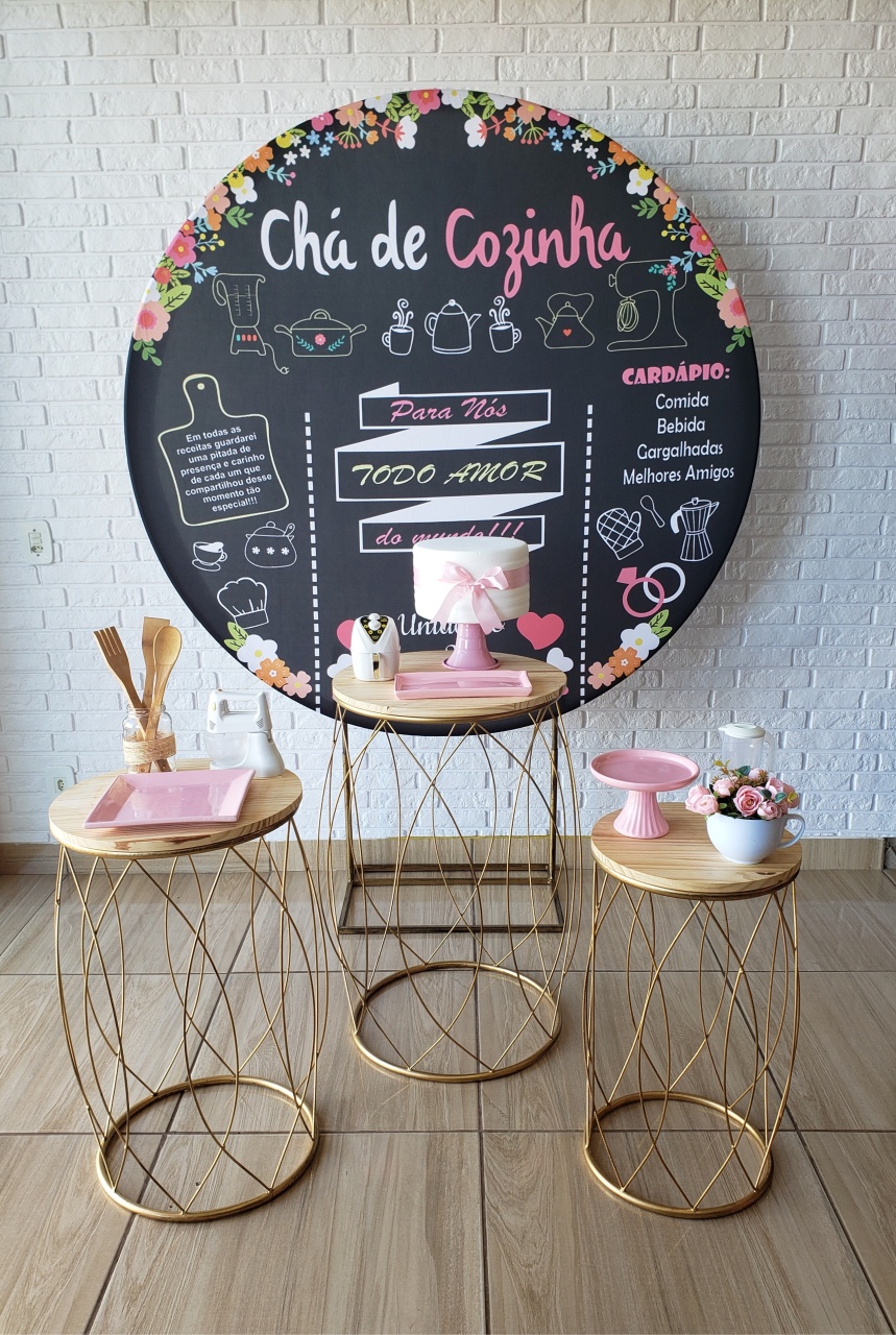 Kit Chá de Cozinha - Rosa  - DecorFest