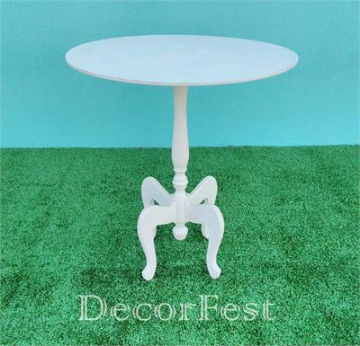 Mesa Redonda Branca - DecorFest